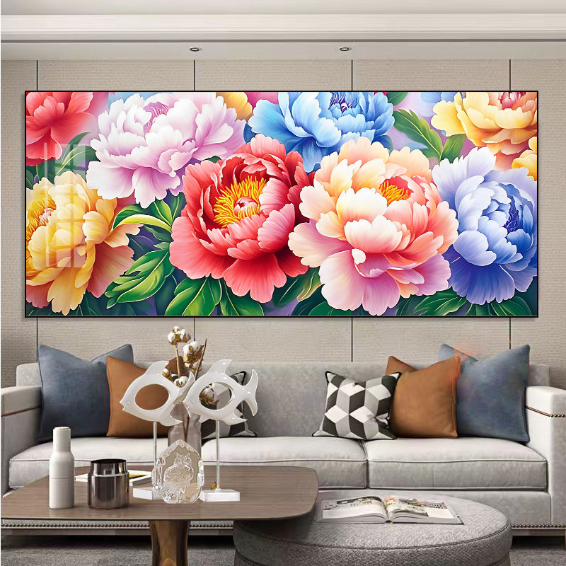 花开富贵十字绣2025新款高级客厅大气国色天香牡丹花卉钻石画手工