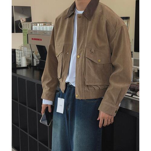 男装东大门夹克外套翻毛鹿绒