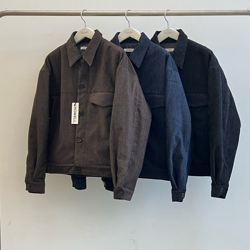 小北韩国代购男装东大门夹克翻领拼接系扣翻盖口袋简约宽松外套