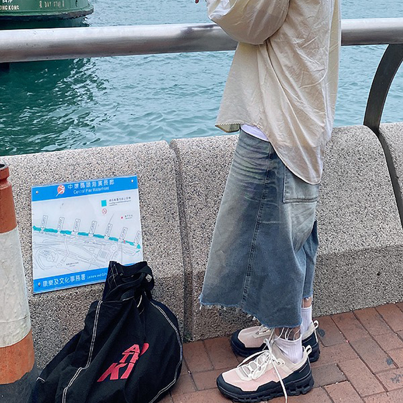 韩国男装代购东大门牛仔短裤