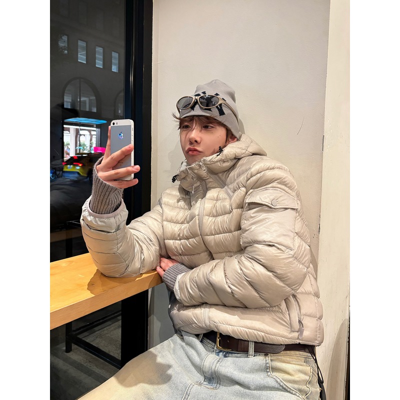 小北韩国代购男装东大门连帽羽绒服简约百搭保暖冬季航线鸭绒外套