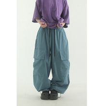 男装 oversize cargo cotton pants 小北韩国代购 banding 东休闲裤