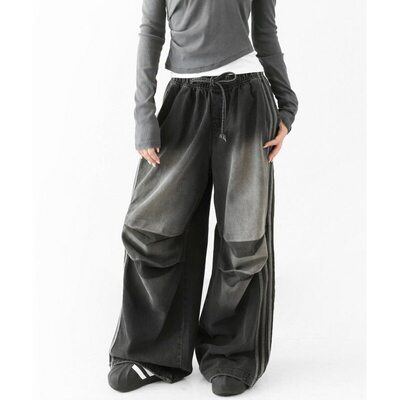 男装东大门牛仔裤复古膝