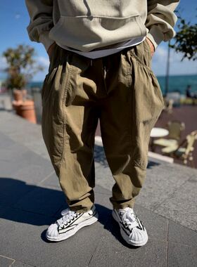 男装东大门休闲裤抽绳大