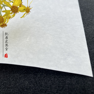 周鸿昌皮纸手工四尺纯雁皮熟宣纸工笔白描小楷小篆各类字体创作纸