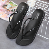 休闲潮流夹脚人字拖鞋 简约凉拖鞋 女平底情侣浴室防滑软底时尚 女夏