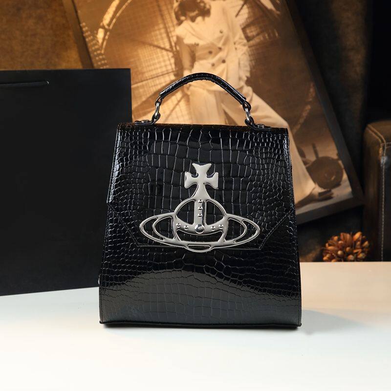 鳄鱼纹双肩背包024新款质感高档大气真皮女包单肩斜挎手提包包女