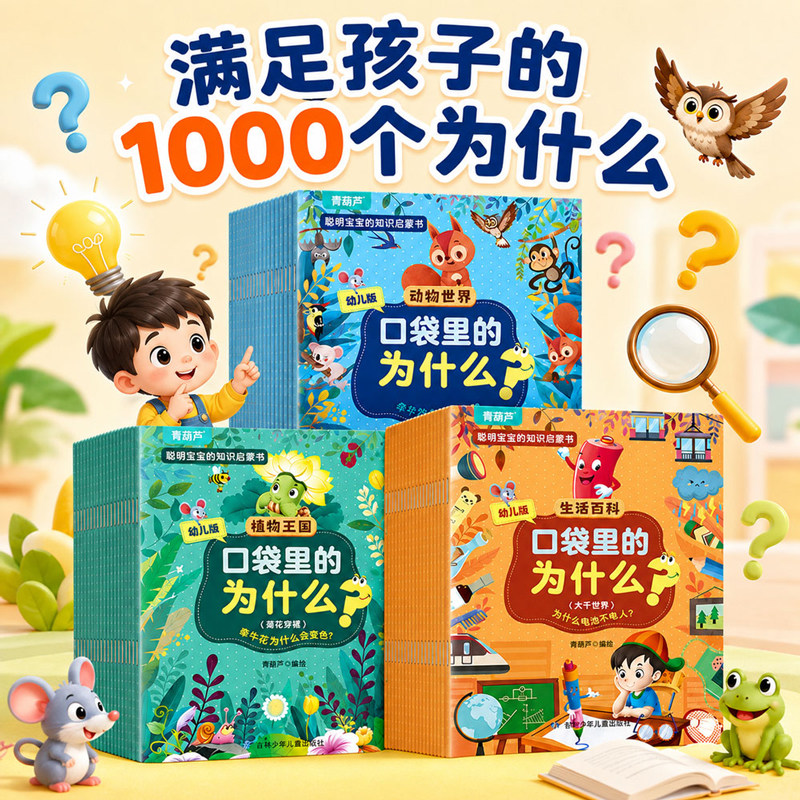 口袋里的十万个为什么全套60册 十万个为什么幼儿版彩图注音版 3-5-6-8岁儿童科普百科绘本幼儿园小学百科全书动物植物生活百科