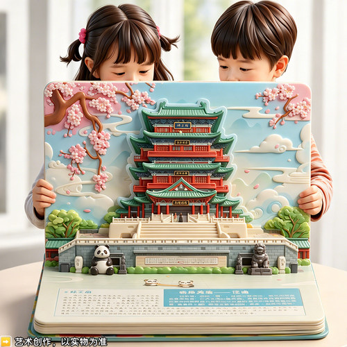 打卡全国景点34个省份3d立体书