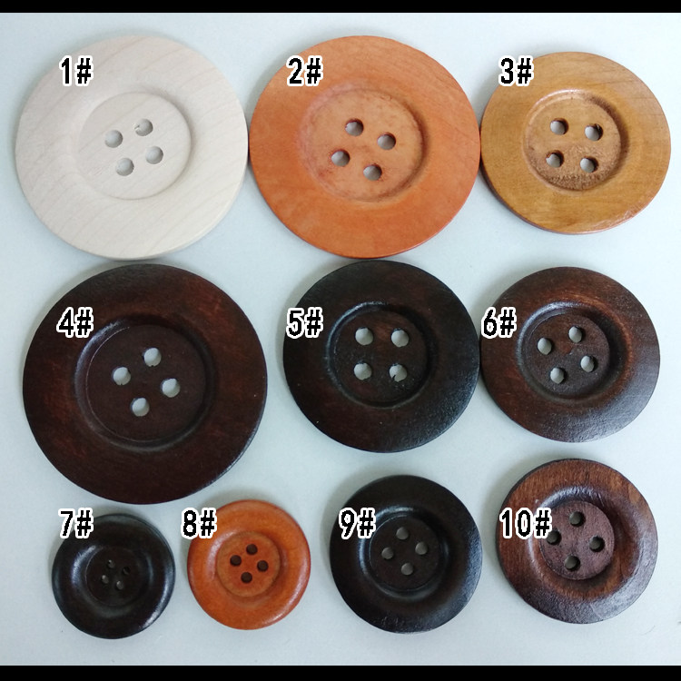 DIY 纽扣扣子专卖 毛衣大衣扣*超大号非正圆木制装饰扣60/50MM