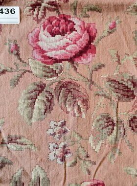 【收藏】法国19世纪古董质感厚度棉 原版古董布料大尺寸连裁 C436