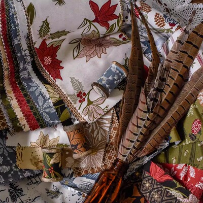 美国进口棉布 Old World Yuletide 35色 拼布组