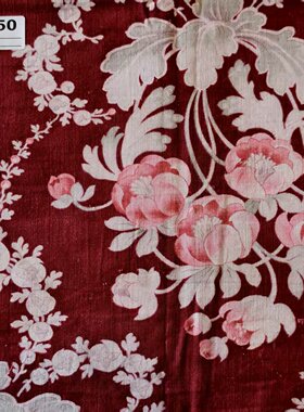 【收藏】法国1860年原版古董布 质感棉布 大尺寸连裁 C450