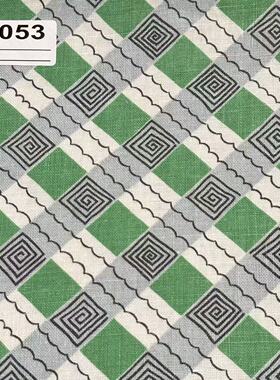 【收藏】1930年代美国制造 原版古董布料 绿色系 C053