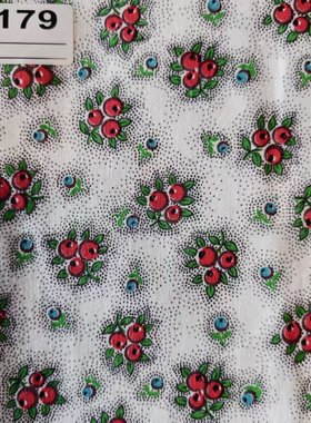 【收藏】1930年美国制造 原版古董布料 可连裁 黑灰系 C179