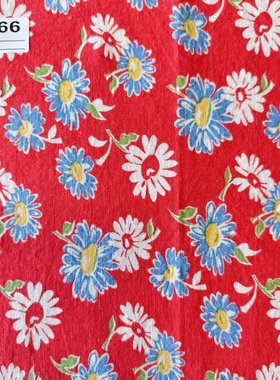 【收藏】1930年美国制造 原版古董布料 可连裁 红色系  C166