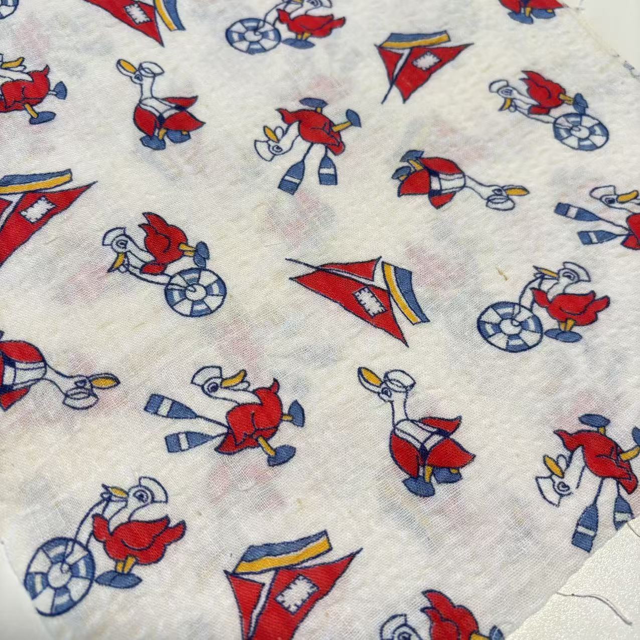 【收藏】1950年美国制造 原版古董布料 大尺寸可连裁 A736