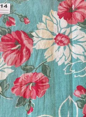 【收藏】1930年美国制造 原版古董布料 绿色系 C114