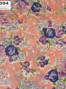 【收藏】1940年美国制造 原版古董布料 粉色系 C094