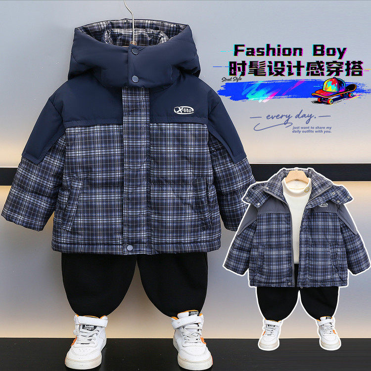男童冬装羽绒服90白鸭绒2025冬季新款儿童洋气格子棉袄加厚面包服,童装/婴儿装/亲子装,羽绒服,淘宝优惠券,粉丝福利购,淘宝优惠卷