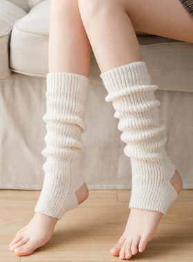 秋冬日韩风中筒堆堆袜潮袜女袜套小腿袜伽护腿袜韩版针织中长袜