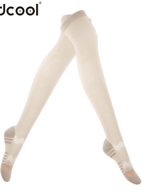 Findcool长筒过膝专业压缩运动袜女跑步健身跳舞瑜伽骑行羽毛球袜