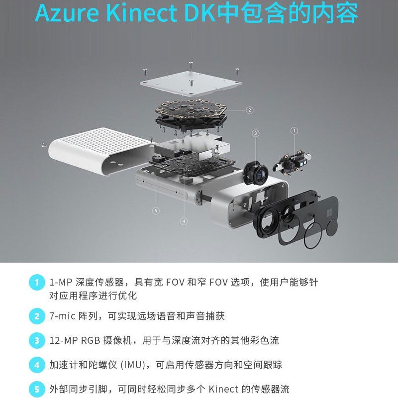 MICROSOFT AZURE KINECT DK 깊이 카메라 스마트 스테레오 카메라 개발 키트