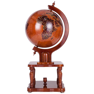实木地球仪 落地摆件 办公室客厅家居装饰品公司校庆落地开业礼品