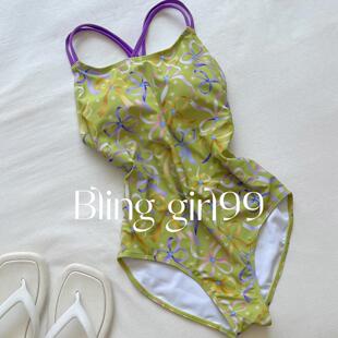 性感绿色度假泳装 泳衣女连体新款 高级感泡温泉显瘦遮肚保守大码