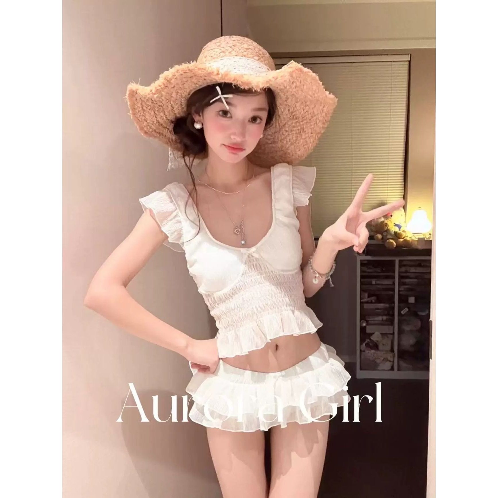 法式纯欲风性感白色分体裙式泳衣女温泉度假遮肉显瘦洋气可爱小胸,运动/瑜伽/健身/球迷用品,分体泳衣,淘宝优惠券,粉丝福利购,淘宝优惠卷