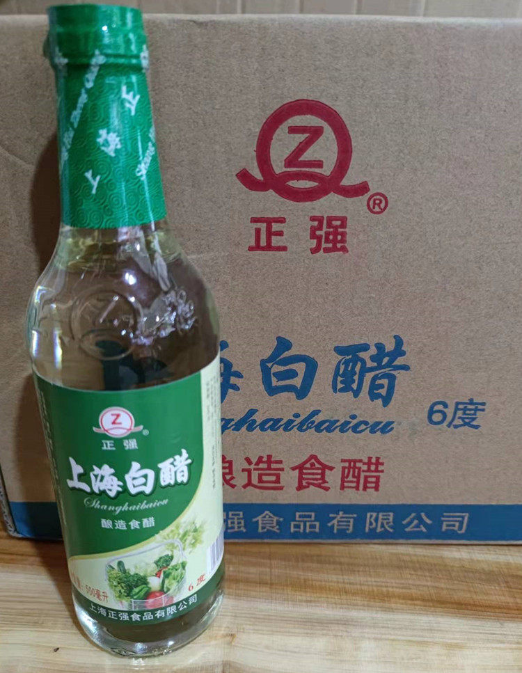 上海正强白醋6度白醋500毫升x12瓶