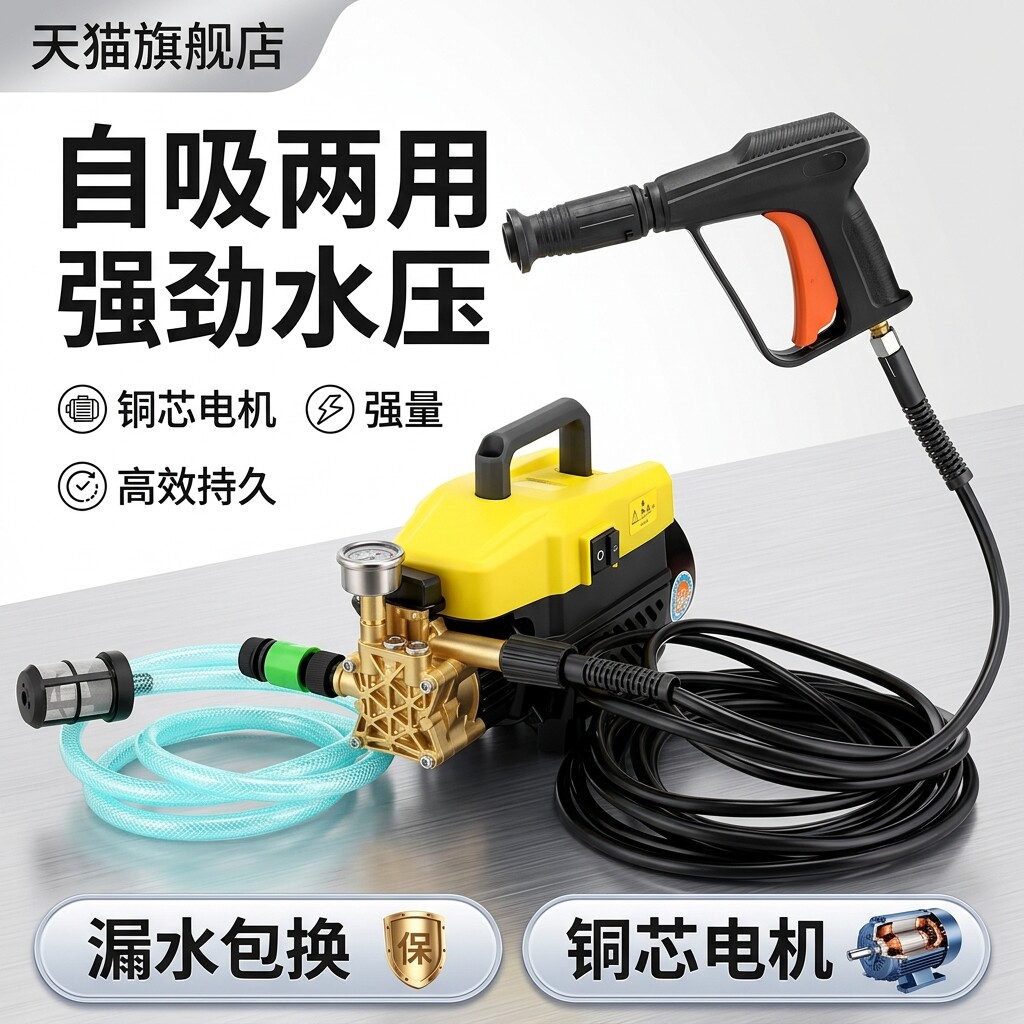 洗车机水泵大功率220V便携式家用