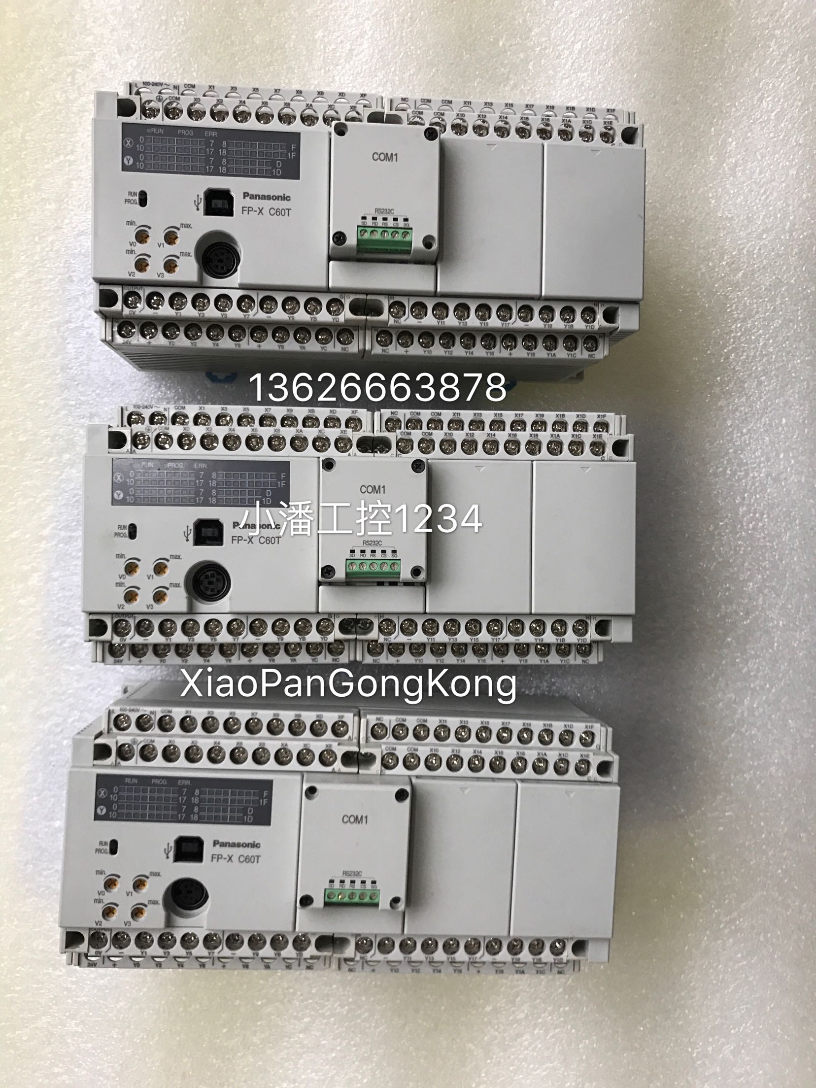 PLC ：AFPX-C60T  FP-X C60T 附带 COM1 95成新 仪价销售