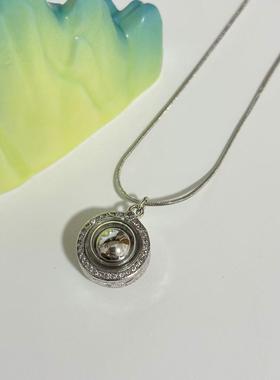 泰国本命年送礼招米白金色钻壳吸米星吊坠情侣姐妹生日礼物带卡片