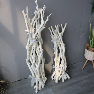 干树枝白树叉枯树枝天然去皮橘子树枝干花橱窗园艺造景摆放装饰