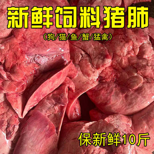 [10斤]新鲜猪肺狗猫鱼蟹猛禽饲料冷冻发货保新鲜10斤