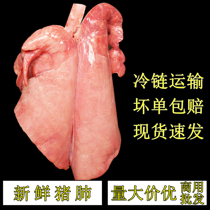 新鲜猪肺现杀现发冷链包邮
