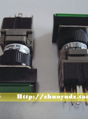 《假一罚十》 富士 方型带灯自复位按钮开关 AH164-TLR22E3