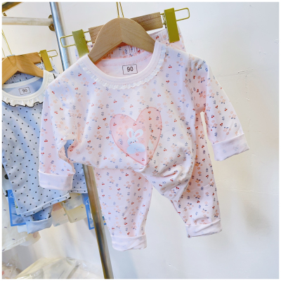 女童春秋睡衣儿童家居服纯棉套装