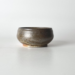 70ml柴烧主人杯子中白泥普洱手工品茗无釉裸烧落灰客杯材烧金色