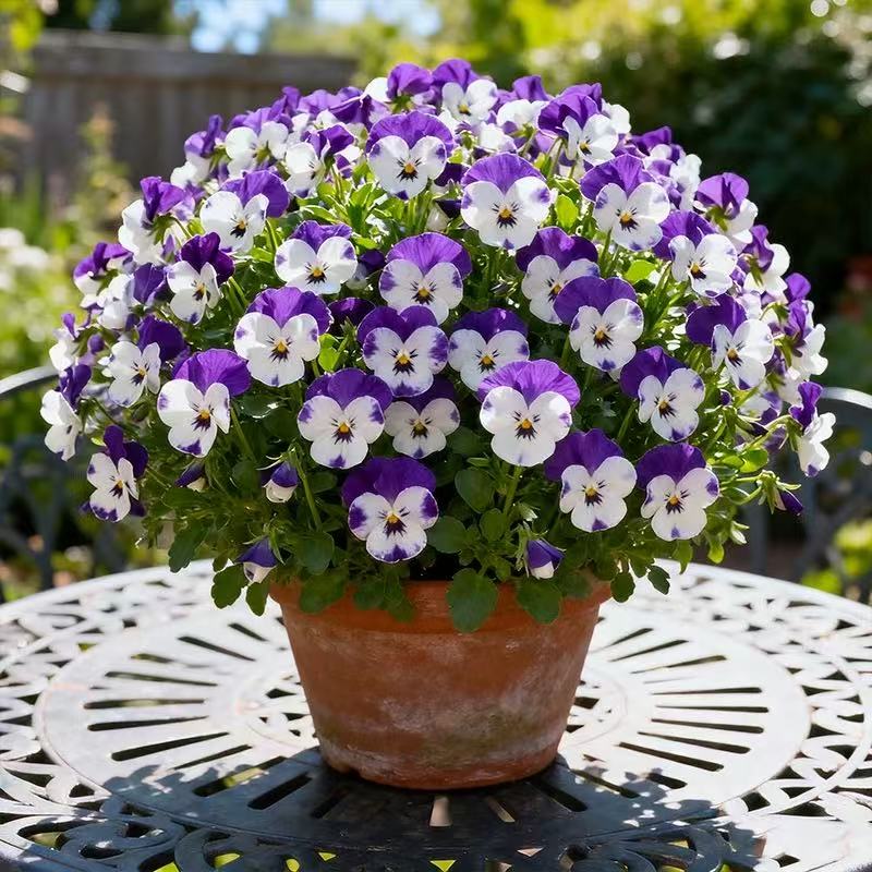 角堇三色堇盆栽花卉花苗带盆耐寒花期长阳台庭院观赏植物爆花