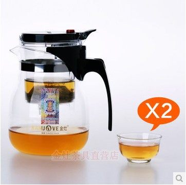 KAMJOVE/金灶 TP-757花草飘逸杯玻璃茶具茶道杯海泡茶壶过滤700ml