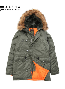 【敦刻尔克】美国正品阿尔法ALPHA长款潮流防寒服大衣N3B修身版