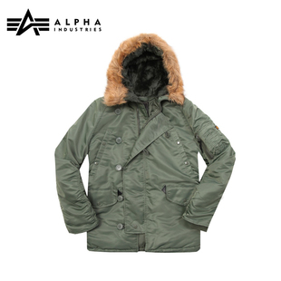 男士 阿尔法ALPHA毛领长款 美国正品 防寒大衣风衣N3B 敦刻尔克
