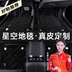 真皮全包围汽车脚垫星空地毯专用宝马5系奥迪A4A6L迈腾雅阁凯美瑞