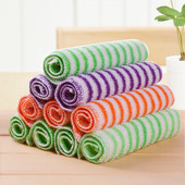 竹纤维洗碗布不沾油双层加厚家用厨房去油抹布吸水竹炭纤维洗碗巾