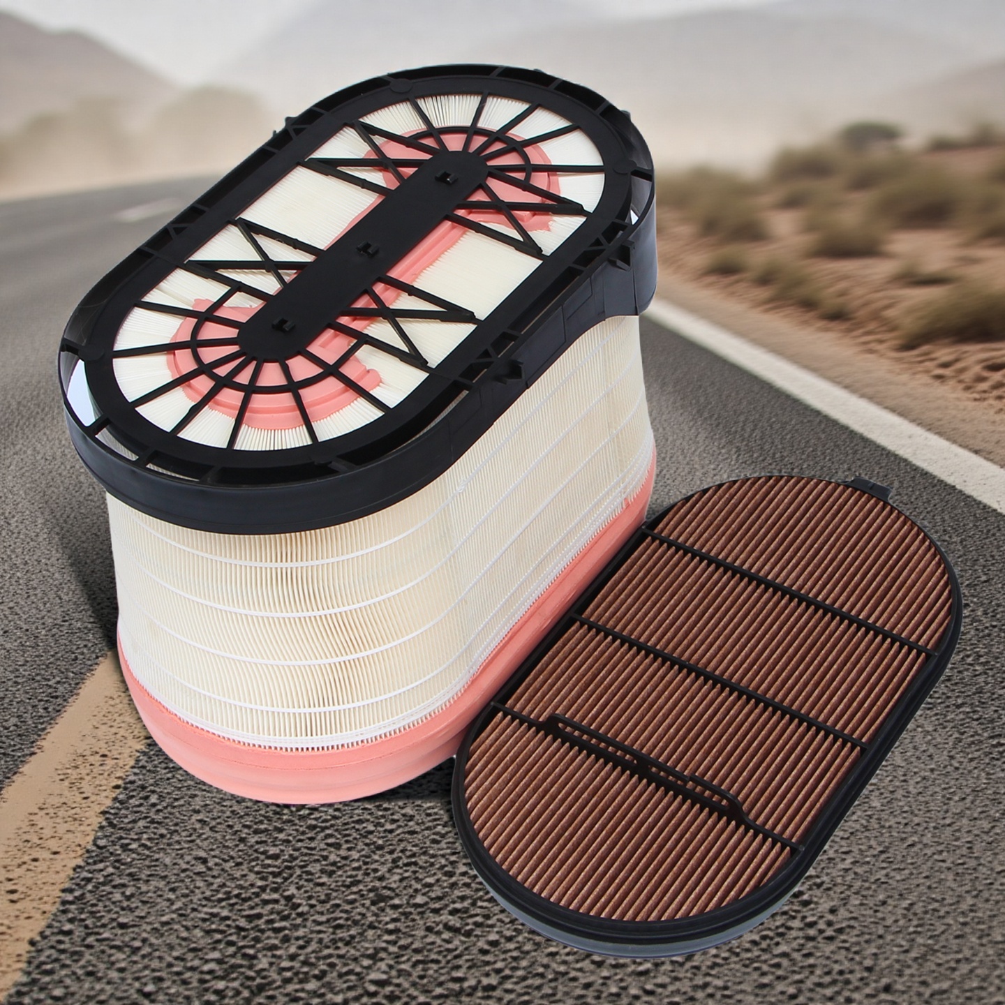 捷赛高品德龙重卡车新款蜂窝空滤