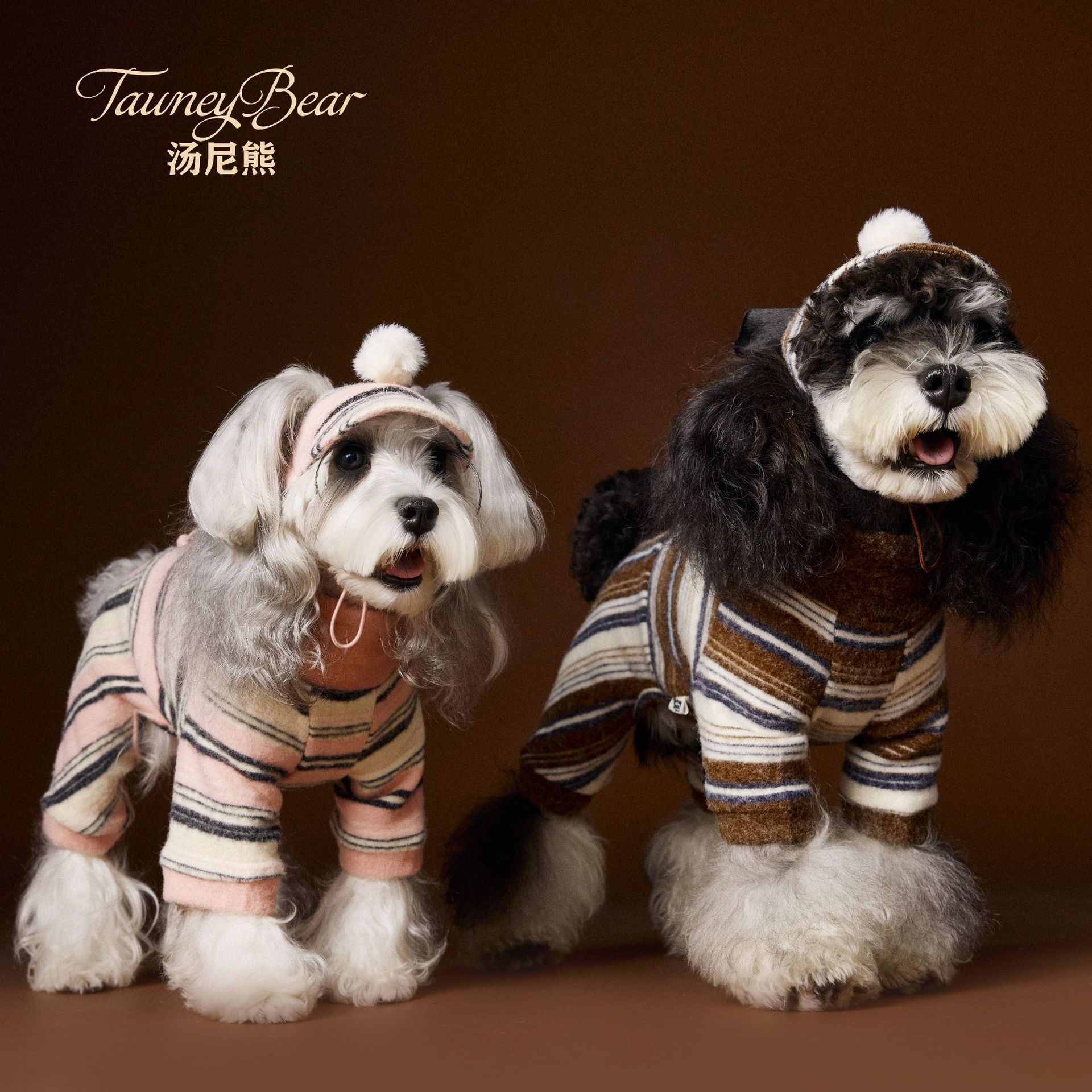 汤尼熊四脚保暖条纹厚打底