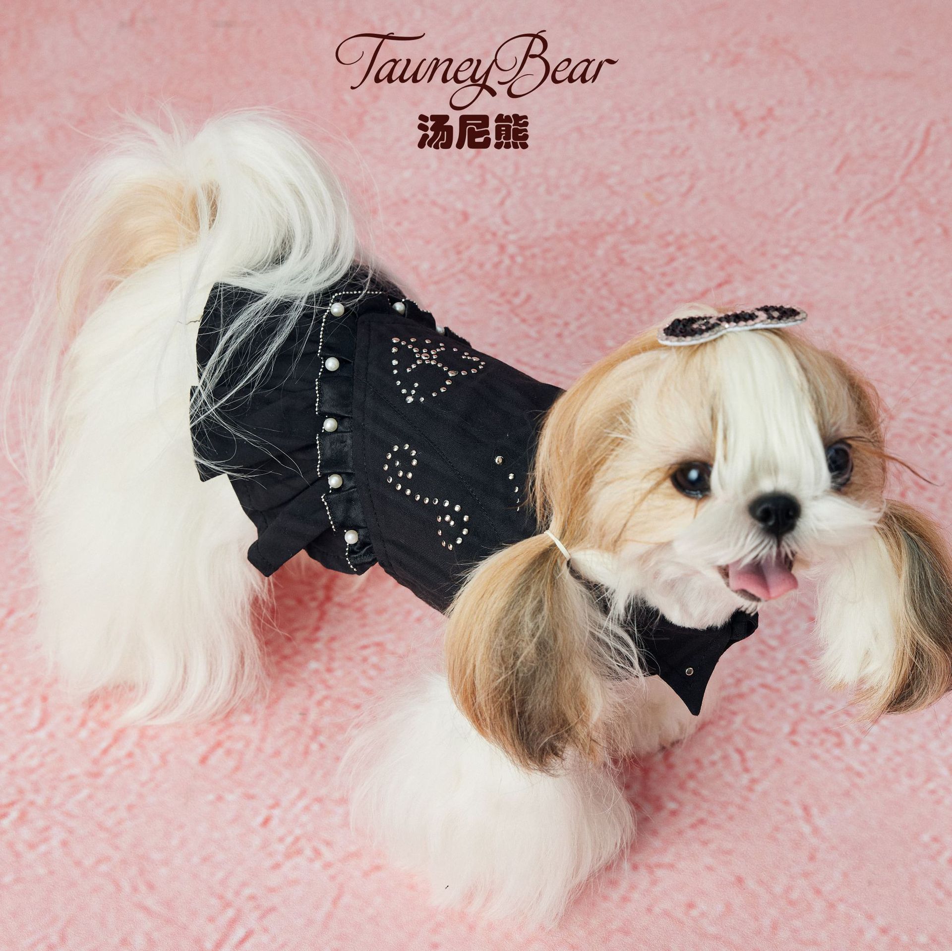 狗狗秋冬衣服烫钻背心连衣裙