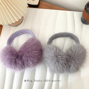 护耳冬季 骑车毛绒防冻耳套 耳帽防风耳包时尚 耳罩保暖女冬可爱韩版